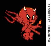 Baby Devil Cartoon Vector...