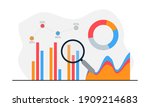 flat design data analysis.... | Shutterstock .eps vector #1909214683