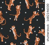 Seamless Pattern With Jumping...