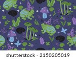 seamless pattern with magic... | Shutterstock .eps vector #2150205019