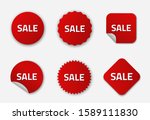 set of red sale sticker.... | Shutterstock .eps vector #1589111830