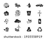 eco and environment icon set. eco friendly industry and ecology symbols. isolated vector images in flat style