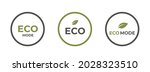 eco mode round icon set. eco... | Shutterstock .eps vector #2028323510