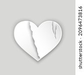 heart with torn paper. romantic ... | Shutterstock .eps vector #2096473816