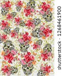  flower design texture pattern | Shutterstock . vector #1268461900