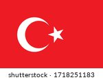 turkish flag which includes a... | Shutterstock .eps vector #1718251183
