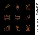 set of 9 icons  for web ... | Shutterstock .eps vector #1210749853