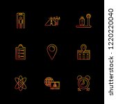 set of 9 icons  for web ... | Shutterstock .eps vector #1220220040