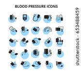 blood pressure icons | Shutterstock .eps vector #653488459