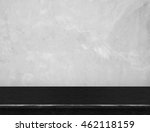 Empty black marble table top with grey concrete wall,Mock up for display or montage of product,use as background.