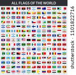 all flags of the world in... | Shutterstock . vector #1101822716