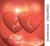 decorative paper hearts | Shutterstock .eps vector #246629833