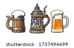 Vintage Colorful Set Of Beer...