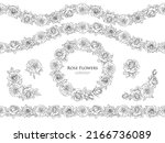 set of decorative elements with ... | Shutterstock .eps vector #2166736089