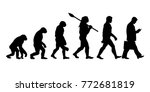 theory of evolution of man... | Shutterstock .eps vector #772681819