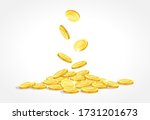 Gold Coins Drop Vector...