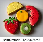  colorful fruit cookies | Shutterstock . vector #1287334090