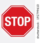 vector stop sign icon | Shutterstock .eps vector #192799610