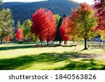 Small photo of Yreka California, USA Oct-24-2020: Greenhorn Park is Yreka’s largest and most popular park, consisting of 500 acres surrounding Greenhorn Reservoir. Over a mile of paved, fully-accessible trails .