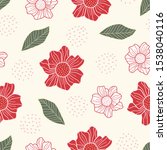 cute flower pattern seamless... | Shutterstock .eps vector #1538040116
