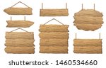 wooden banner  sign posts or... | Shutterstock .eps vector #1460534660