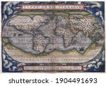 An Antique World Map By Abraham ...