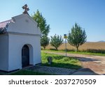 A Shot Of A White Chapel With...