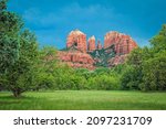 The red rock mountains in Coconino National Forest, Arizona, USA