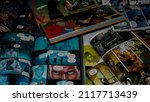 Small photo of BUFTEA, ROMANIA - Nov 21, 2021: A top view of many Comics pages using: Marvel Agents of SHIELD, Daredevil, Thanos Rising in Romania