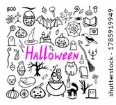 vector doodle set with many... | Shutterstock .eps vector #1785919949