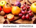 Assortment Of Fruits Grapes And ...