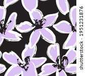 purple floral brush strokes... | Shutterstock .eps vector #1951231876