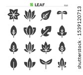 leaf solid glyph icon set... | Shutterstock .eps vector #1539120713