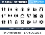 vector of 21 social distancing  ... | Shutterstock .eps vector #1776001016