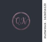 letter qk logo template.... | Shutterstock .eps vector #1626016120