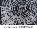 Small photo of Blackboard defaced with chalk, with circles and stripes, texture