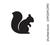 Squirrel Silhouette Vector Icon ...