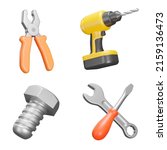 Tools For Repair 3d Icon Set....