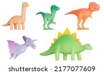 Dinosaurs 3d Set. Prehistoric...