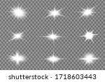 glowing white light effect.... | Shutterstock .eps vector #1718603443