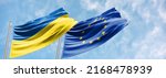 Small photo of flag ukraineflag ukraine and european union ukraine candidate in european union The European Commission supported granting Ukraine the status of an EU candidate.