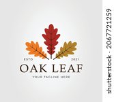 Vintage Oak Leaves Logo Vector...