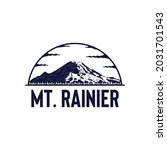 Logo vector vintage mountain rainier