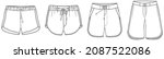 board shorts  surf shorts  swim ... | Shutterstock .eps vector #2087522086