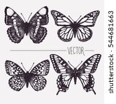 vector hand drawn ink... | Shutterstock .eps vector #544681663
