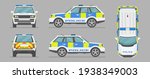 English Police Car. Cartoon...
