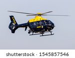 Small photo of Birmingham Airport (BHX), England, 29th October 2019, Police Helicopter G-POLD (PLOD) a Eurocopter EC135 visits the airport.