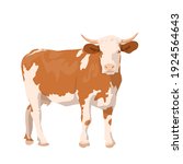 Realistic Ginger Brown Cow....