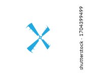 windmill logo vector blue color | Shutterstock .eps vector #1704399499