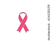 ribbon aids symbol. pink symbol ... | Shutterstock . vector #614150159